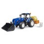 Bruder - Tractor New Holland T5.120 cu incarcator frontal detasabil lada pentru basculat baloti si furci Bruder - 4